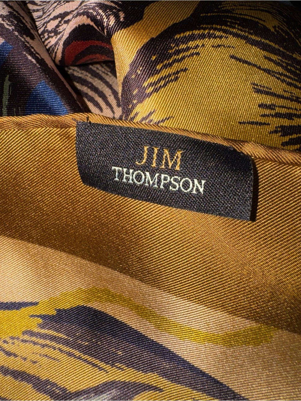 Jim Thompson “Slipper Orchid” Silk Scarf - Picture 6 of 13